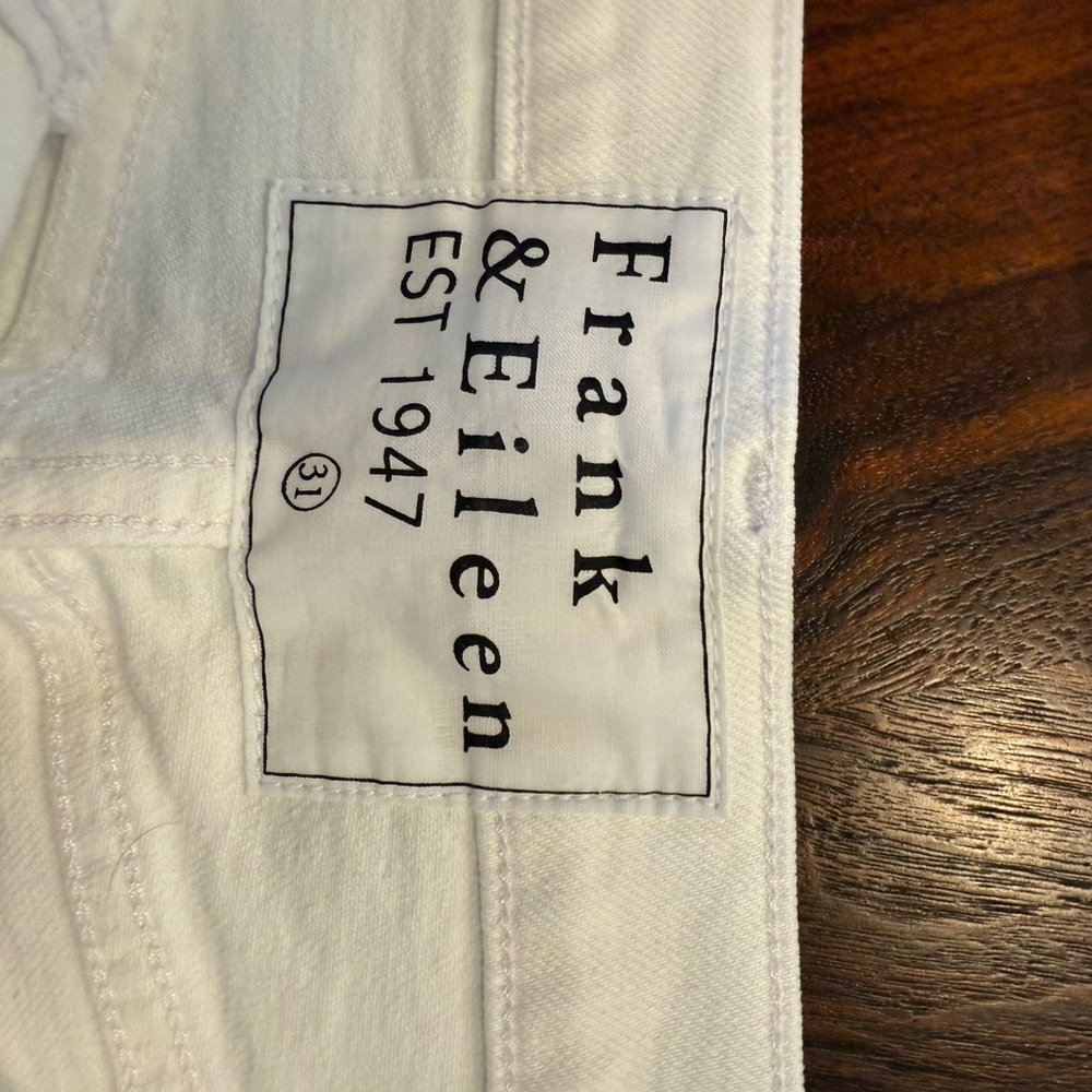 NIB Frank & Eileen Italian vintage Monaghan White Jeans - Picture 4 of 13